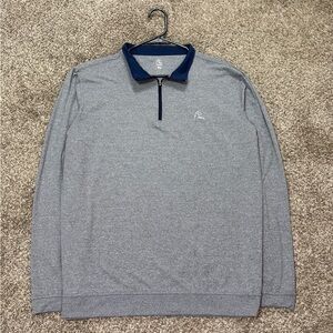 Rhoback 1/4 Zip Pullover Shirt Mens XL Gray Stretch Performance Golf Mock Neck